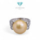 Pearl Diamond Ring 18K / Diamond Jewelry