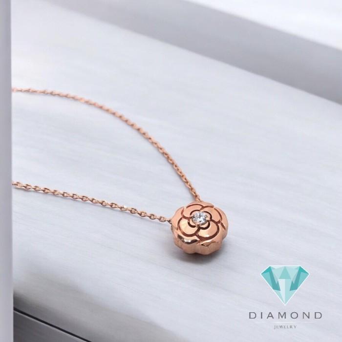 Kalung emas bunga Flower swarozky 750K-Diamond Jewelry