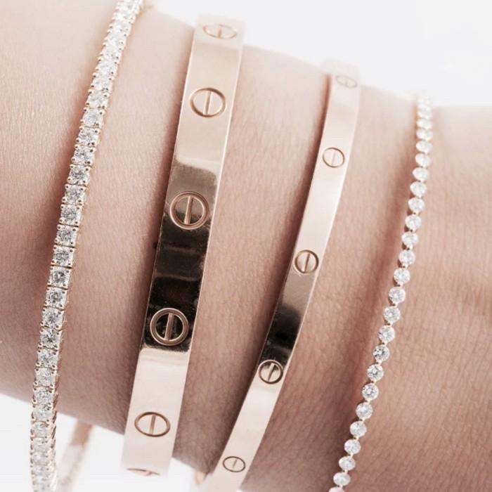 love mas bracelet 18k gold crt- Diamond Jewelry