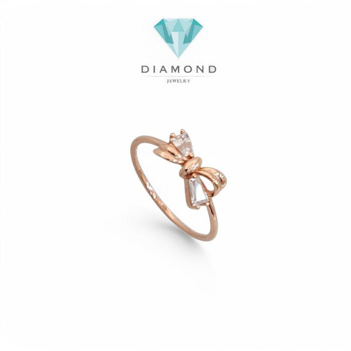 Cincin Mas Pita Rose Gold 750K-Diamond Jewelry