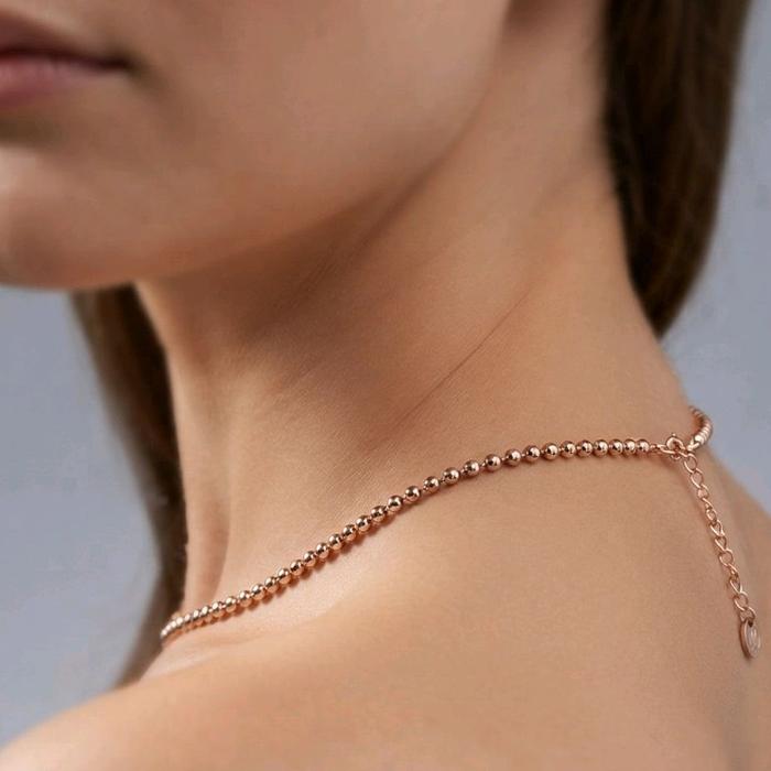 Chain Necklace Rose Gold 18K / Kalung Bola Rose Gold 18K / Diamond jewelry / 457KMS506LS