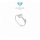 Cincin Mas Putih Model Heart Key 18K-Diamond Jewelry
