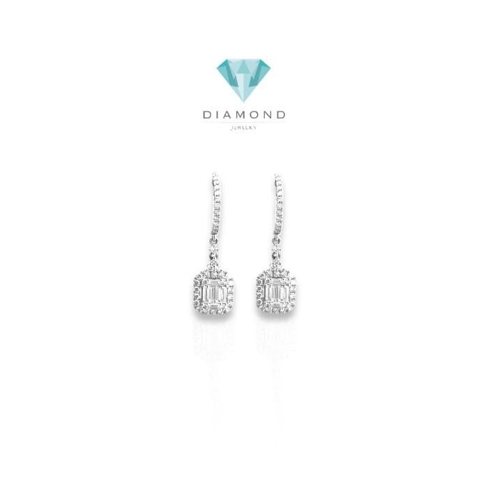 Bagguette diamond earring 18k Diamond Jewelry