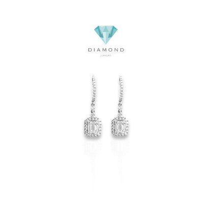Bagguette diamond earring 18k Diamond Jewelry