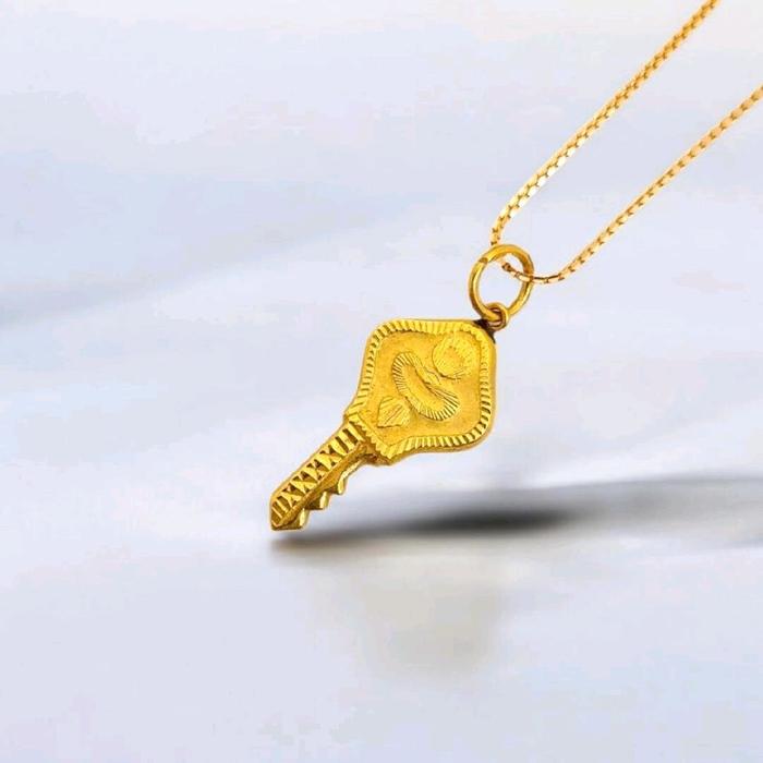 Gold Key Pendant 23K / Liontin Emas Kunci 23K / Diamond Jewelry / 230LMSWP1
