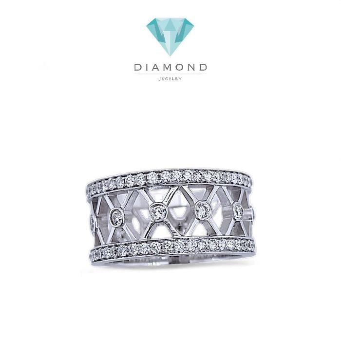 Vintage X Diamond Ring 18K / Diamond Jewelry