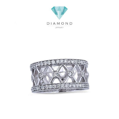 Vintage X Diamond Ring 18K / Diamond Jewelry