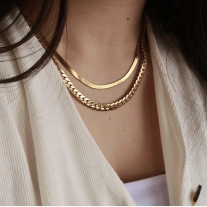 Omega necklace choker 4mm 18 cm Diamond Jewelry