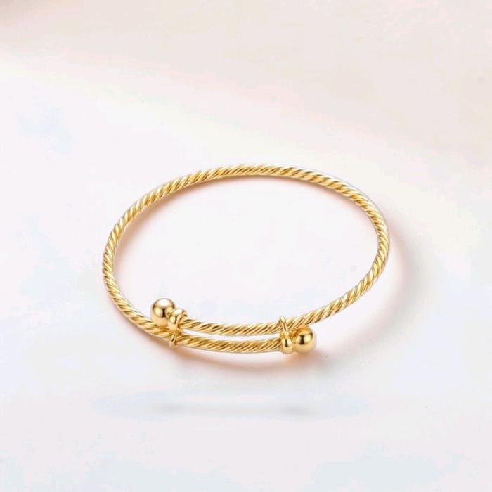 Kids Gold Bangle 16K / Gelang Emas Anak 16K /  Diamond Jewelry / 491GMS151LS