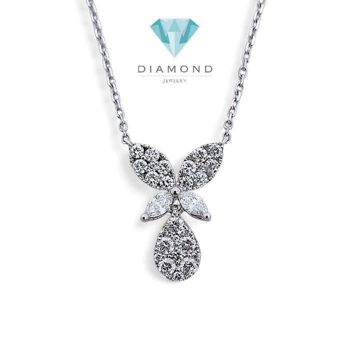 Butterfly Diamond Necklace 18K / Kalung Kupu-kupu Berlian 18K / Diamond Jewelry 395KB30300GTLS-HT