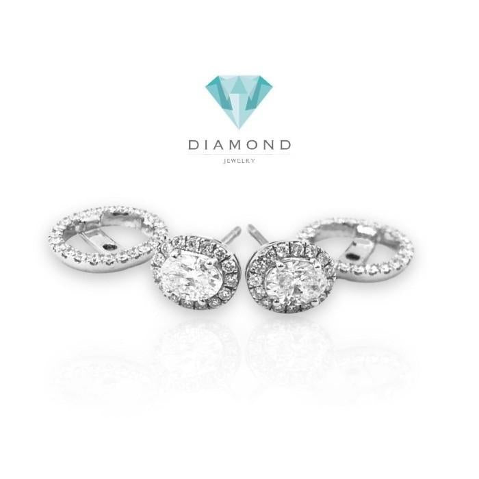 Anting berlian oval 18K Diamond Jewelry