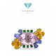 Magonite Ring mix gemstone 18K / Diamond Jewelry