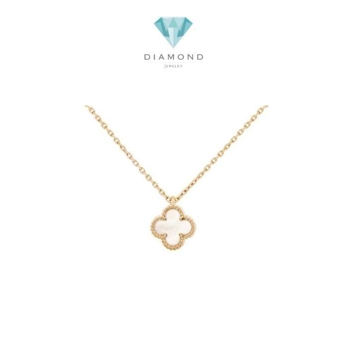 VOC Sweet Clover MOP Necklace / Bracelet 18K Gold Diamond Jewelry-436GBD1000LS-21GBD395RB-348KBD1000LS-387ABD1000LS-HT