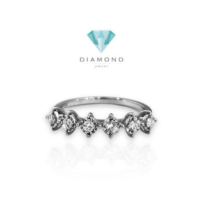 Cincin berlian 6 berlian listring 18k/diamond ring listring stacking ring -Diamond Jewelry