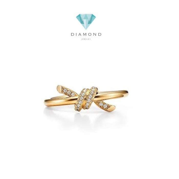 Tif knot Diamond Ring 18K gold Diamond Jewelry