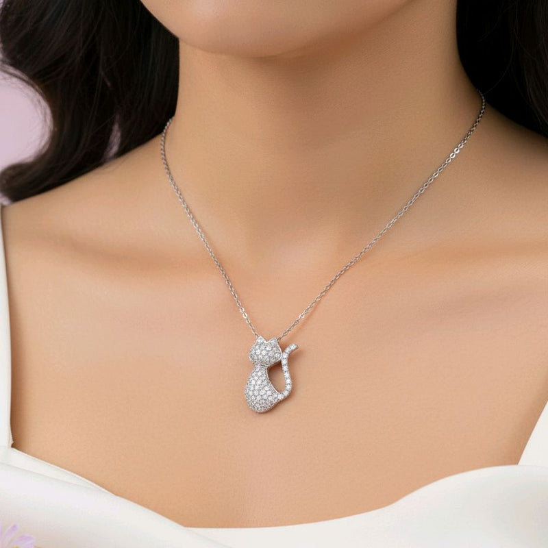 Cat Diamond Pendant 18K / Liontin Berlian Kucing 18K / Diamond Jewelry 7LBM1550WPLS - HT