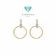 Gold earring anting emas 18k T Diamond Jewelry