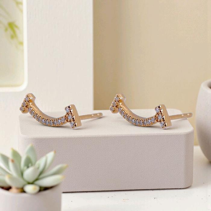 Smile Diamond Earring 18K / Anting Berlian Smile 18K / Diamond Jewelry 400ABDAB25300LS-HT