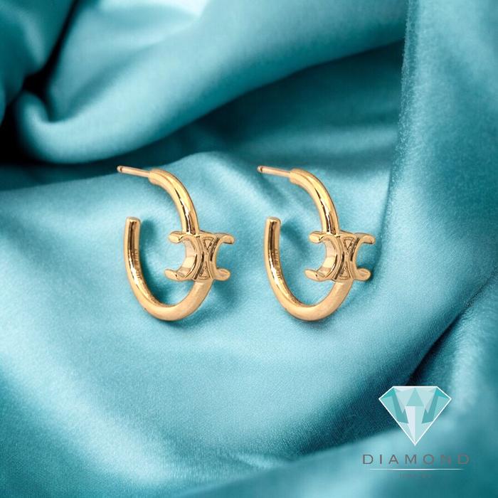 Anting Hoop C triomphe 18K-Diamond Jewelry