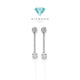 Anting panjang diamond simple round/diamond long dangling earring 18k-Diamond Jewelry