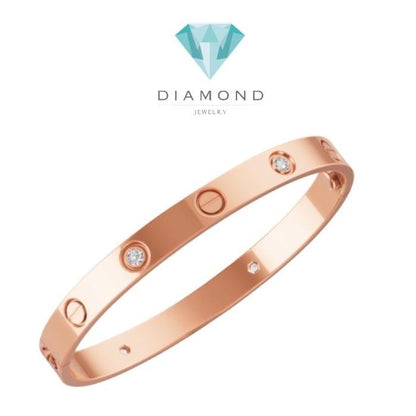 Love Diamond 4 Bracelet 18K-Diamond jewelry-392GBD27000RY-HT