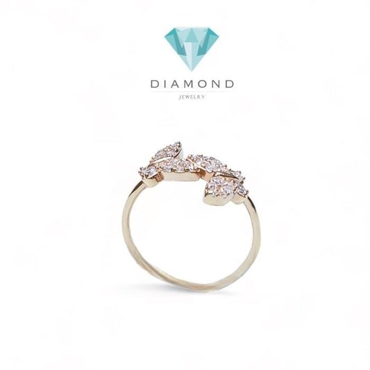 Butterfly 18k gold ring-Diamond Jewelry