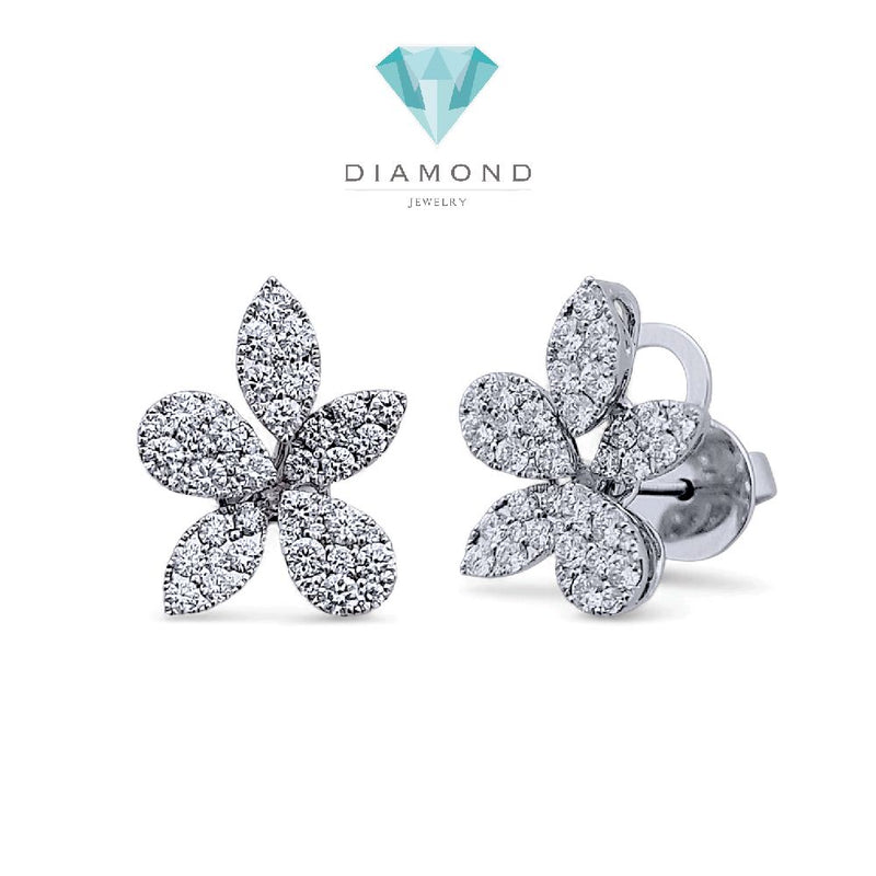 Leaf Clover Diamond Earring 18K / Anting Berlian Daun 18K / Diamond Jewelry 393AB47800GTLS-HT