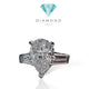 Pearshape Diamond Ring GIA solitaire 18k White Gold-Diamond Jewelry