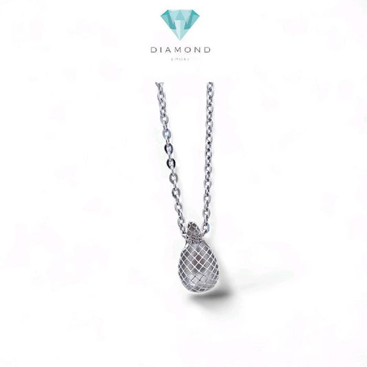 Teardrop White Gold Pendants 17K / Liontin Emas Putih Teardrop 17K / Diamond Jewelry / 281LMS047LS