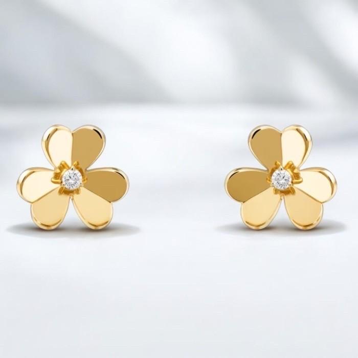 Frivole Diamond  Earring 18k Yellow Gold- Diamond Jewelry-HT-376ABD70000LS-1ABDTUSUKLSNEW