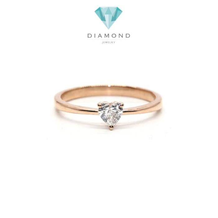 Heart Solitaire Diamond Ring 18K Diamond Jewelry