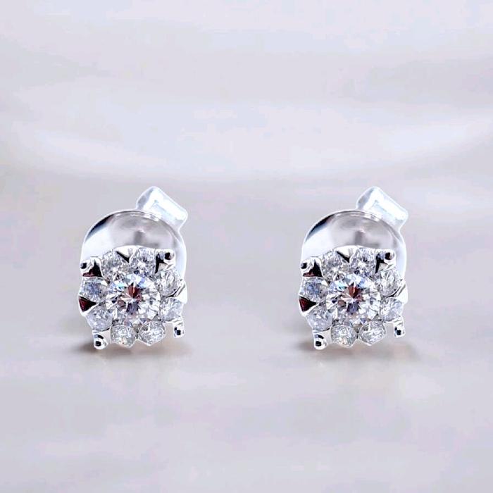 Solitaire Diamond Earrings 18K / Anting Berlian Solitaire 18K / Diamond Jewelry / 1ABGT600WPLS