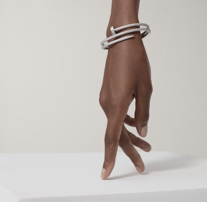 Double Juste Full Diamond bangle 18K gold Diamond Jewelry