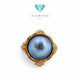 Black Pearl Diamond Ring 18K / Diamond Jewelry