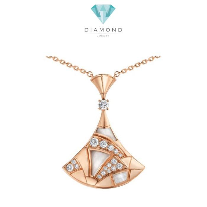 Mother of Pearl Diamond Necklace bv diva Vivaldi -Diamond Jewelry