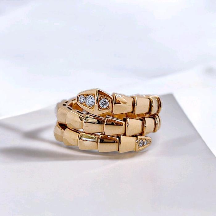Ulo Serpenti two row Diamond Ring 18K / Diamond Jewelry 8CBD16400RB