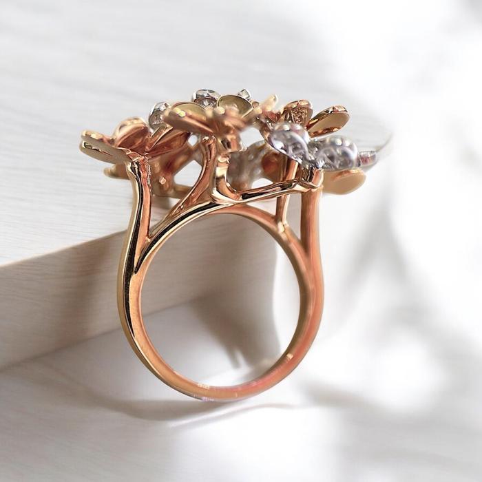 Frivole Ring Berlian Duo Color-Diamond Jewelry-386CBDDM8233LS-HT