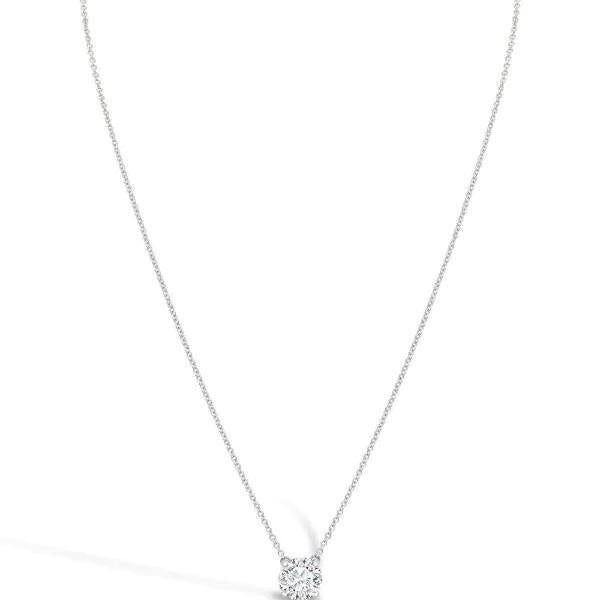 Solitaire Aurora Diamond Necklace 18K-Diamond Jewelry-13KB650LS-HT