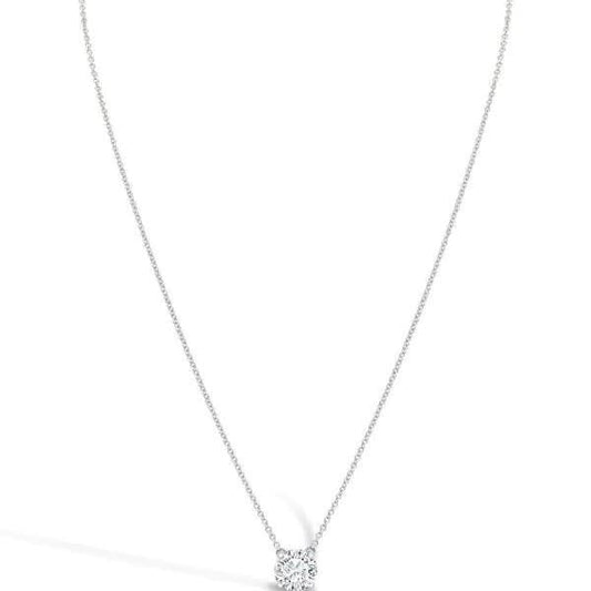 Solitaire Aurora Diamond Necklace 18K-Diamond Jewelry-13KB650LS-HT