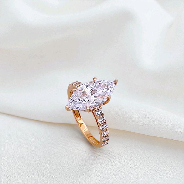 Marquise Zirkon Gold Ring 750K / Cincin Emas Marqis Zirkon 750K / Diamond Jewelry-HT-412CMS257LS