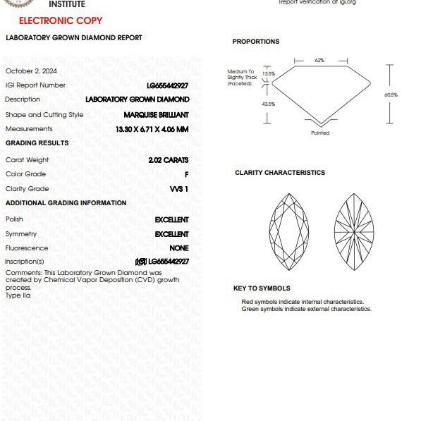 Marquis Diamond Lab Grown 18k -Elsy Diamond Jewelry