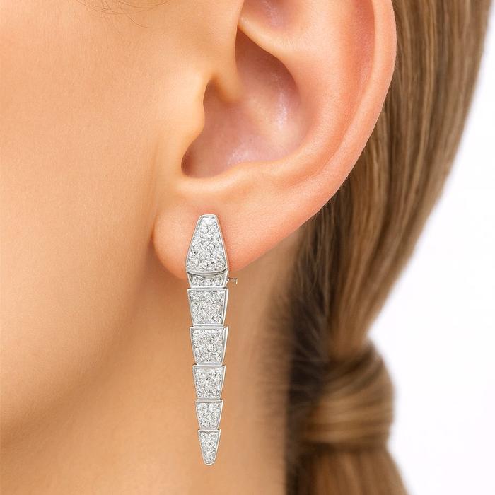 Ulo Serpenti Diamond Earring 18K / Anting Berlian Ulo Serpenti 18K / Diamond Jewelry-1ABD1005ANNEW-HT