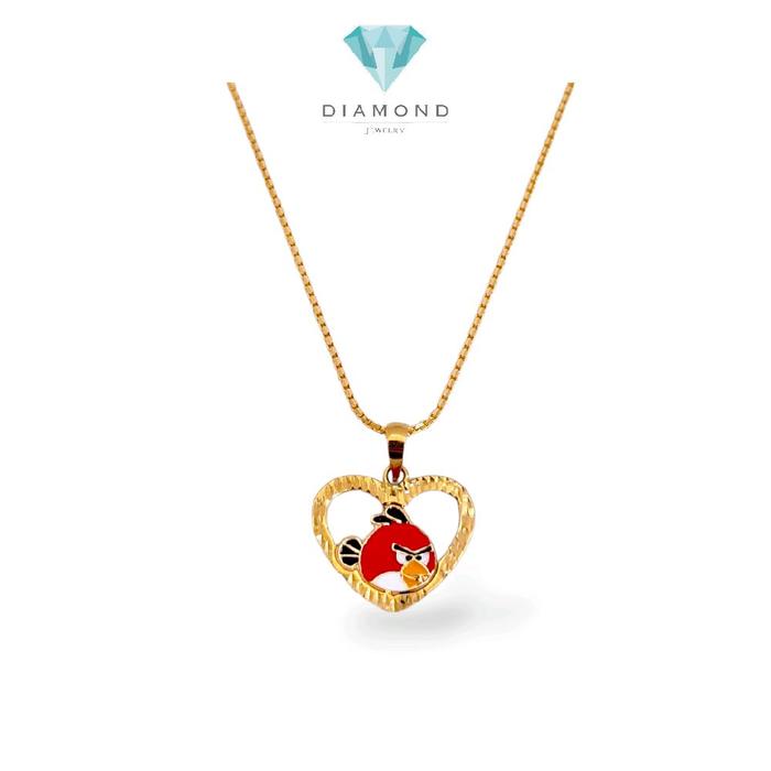 The Angry Bird Gold Pendants 18K / Liontin Emas Angry Bird 18K / Diamond Jewelry / 274LMSWP1