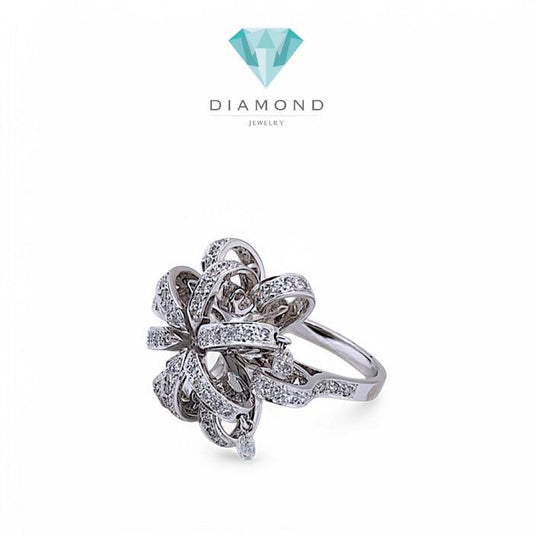 Flower Diamond Ring 18K / Diamond Jewelry
