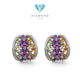 Flower Diamond Stud Earring 18K / Diamond Jewelry 4BAKV34660WP