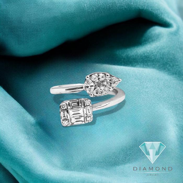 Baguette & teardrop Diamond Ring