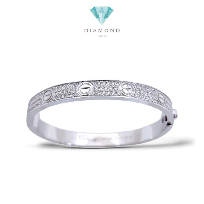 Love Full Diamond Pave Bangle 18K / Diamond Jewelry / 177GBD674000AB