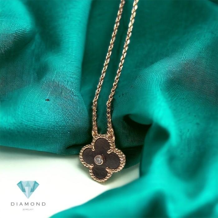 Holiday grey/yellow vca necklace 18k gold-Diamond Jewelry