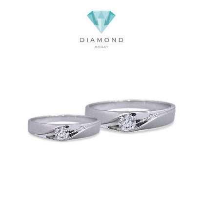 Classic Wedding Ring 18K / Cincin Nikah Klasik 18K / Diamond Jewelry 70CBNKH8664WPLS - 69CBNKH4484WPLS