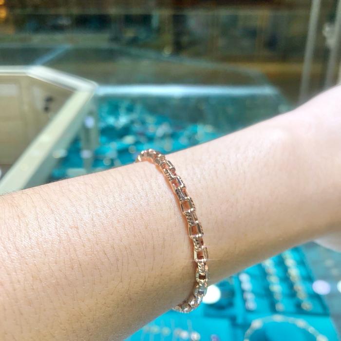 Blockchain rosegold bracelet gelang emas 18k-Diamond Jewelry